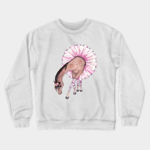 Ballerina Horse Crewneck Sweatshirt by Designs by Ira